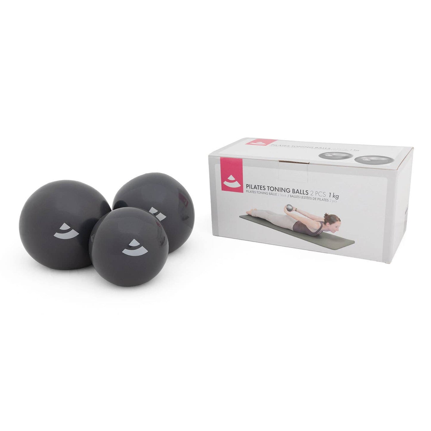 Pelotas tonificantes de Pilates, antracita, 2 x 1000 g